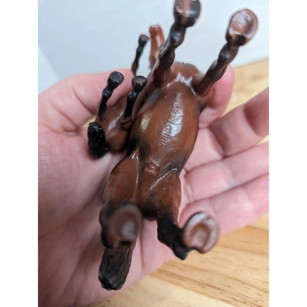 hard pvc plastic Lot 2 Male Horse & baby‎ boy Blaze nose brown German arabian